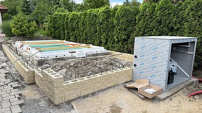 Installation and production of swimming pool with skimmer in Slavkov u Brna