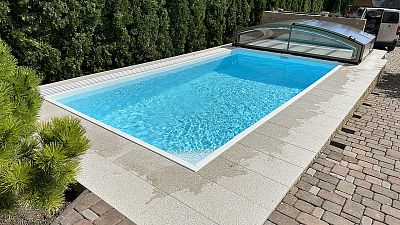 Installation and production of swimming pool with skimmer in Slavkov u Brna