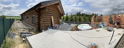 Piscine en forme de rein