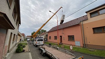 Production et montage d'une piscine à skimmer à Drnovice