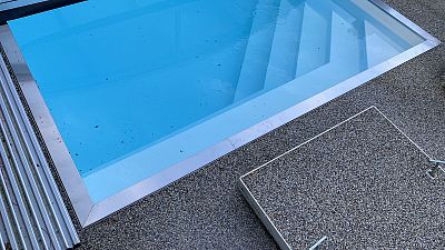 Skimmerový bazén s whirlpoolem v městské čtvrti Brno Medlánky
