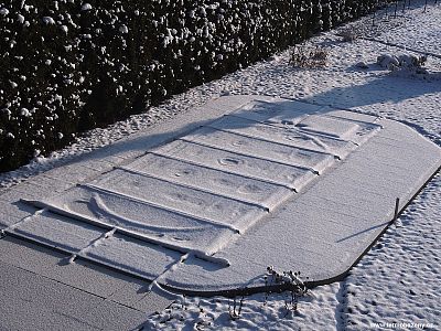 Wintersegel für Schwimmbad